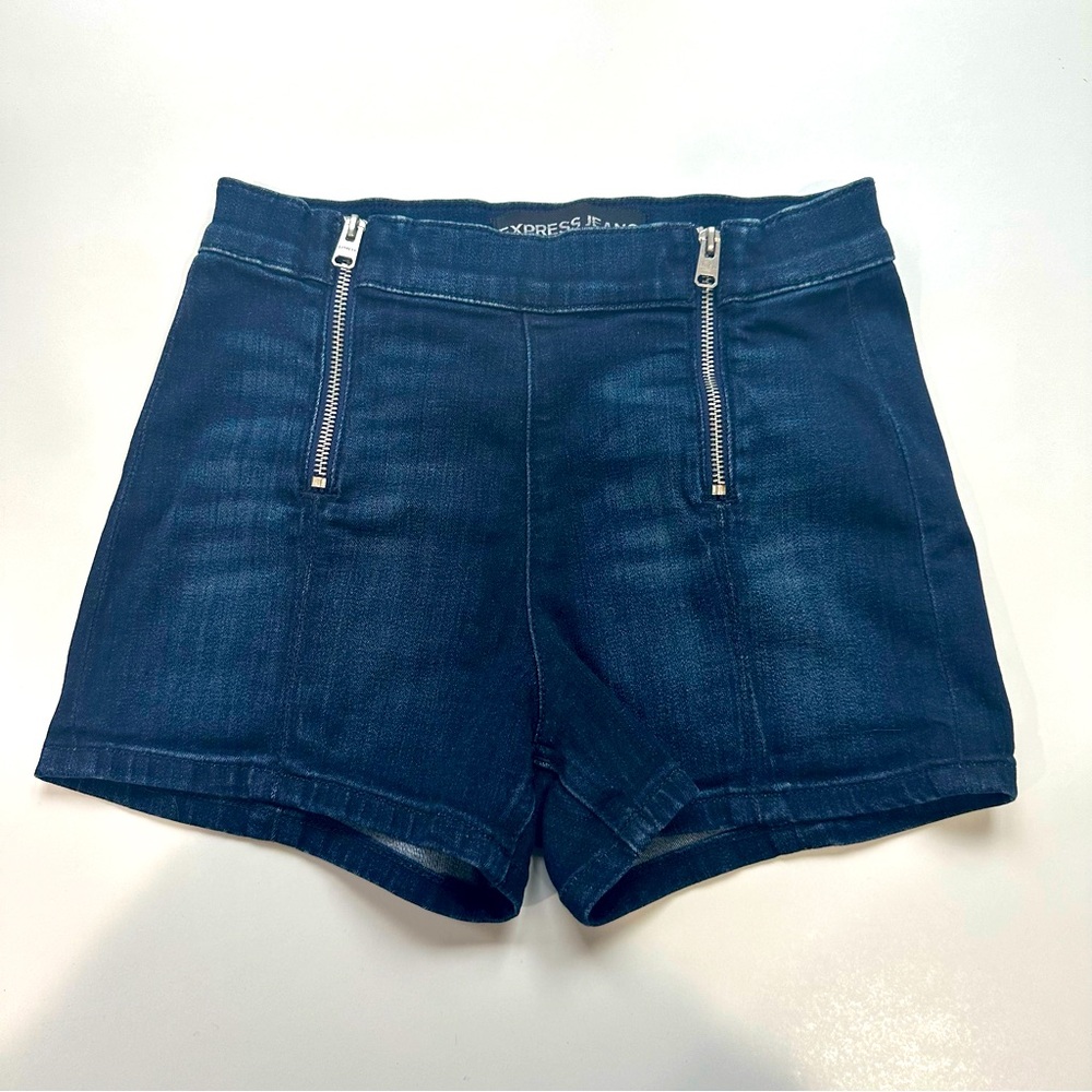 Express Jeans Vintage Demin Shorts w/ Front Zippers